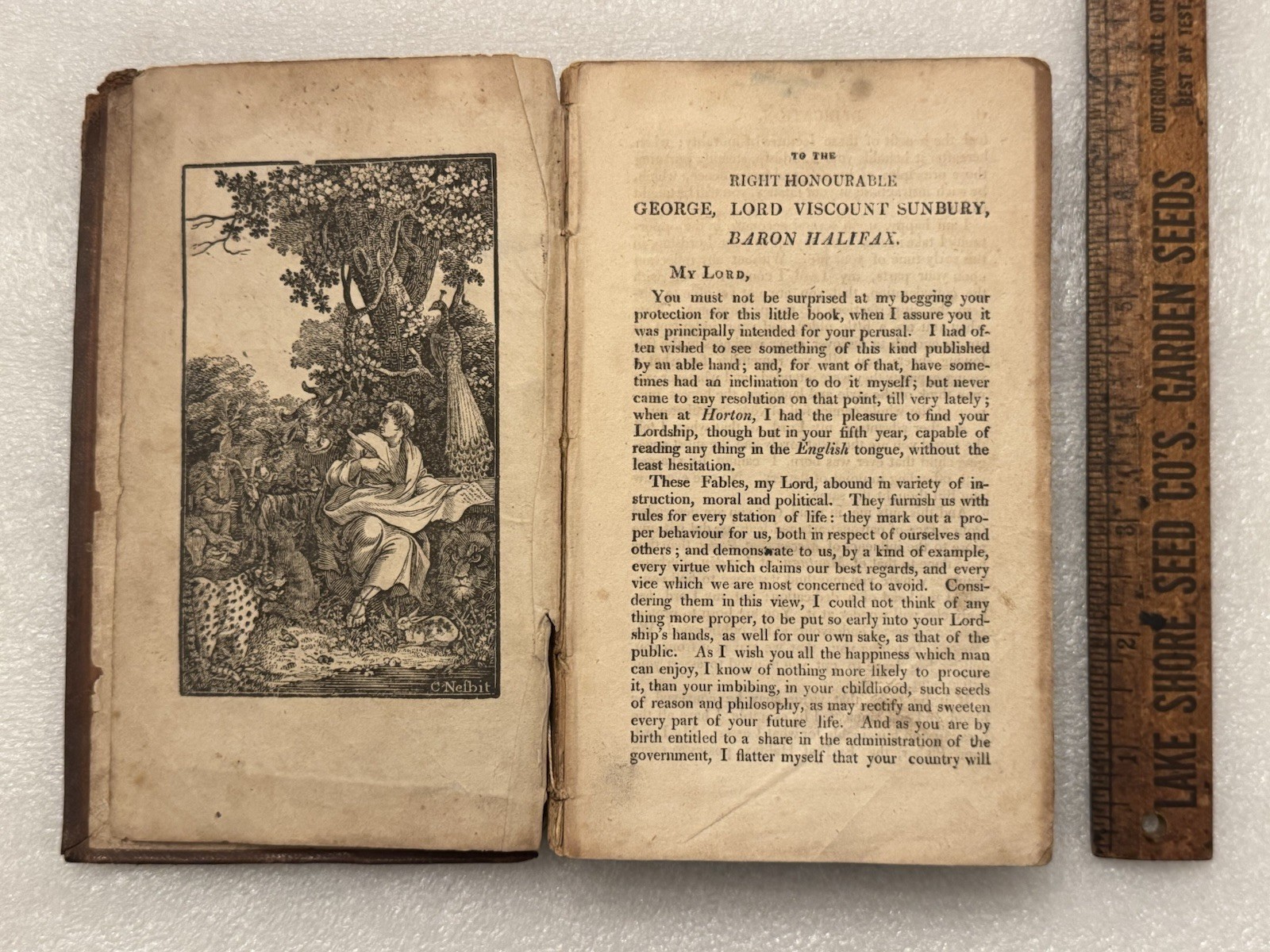 1722 Fables of Aesop and Others Translated By Samuel Croxall Numerous Woodcuts