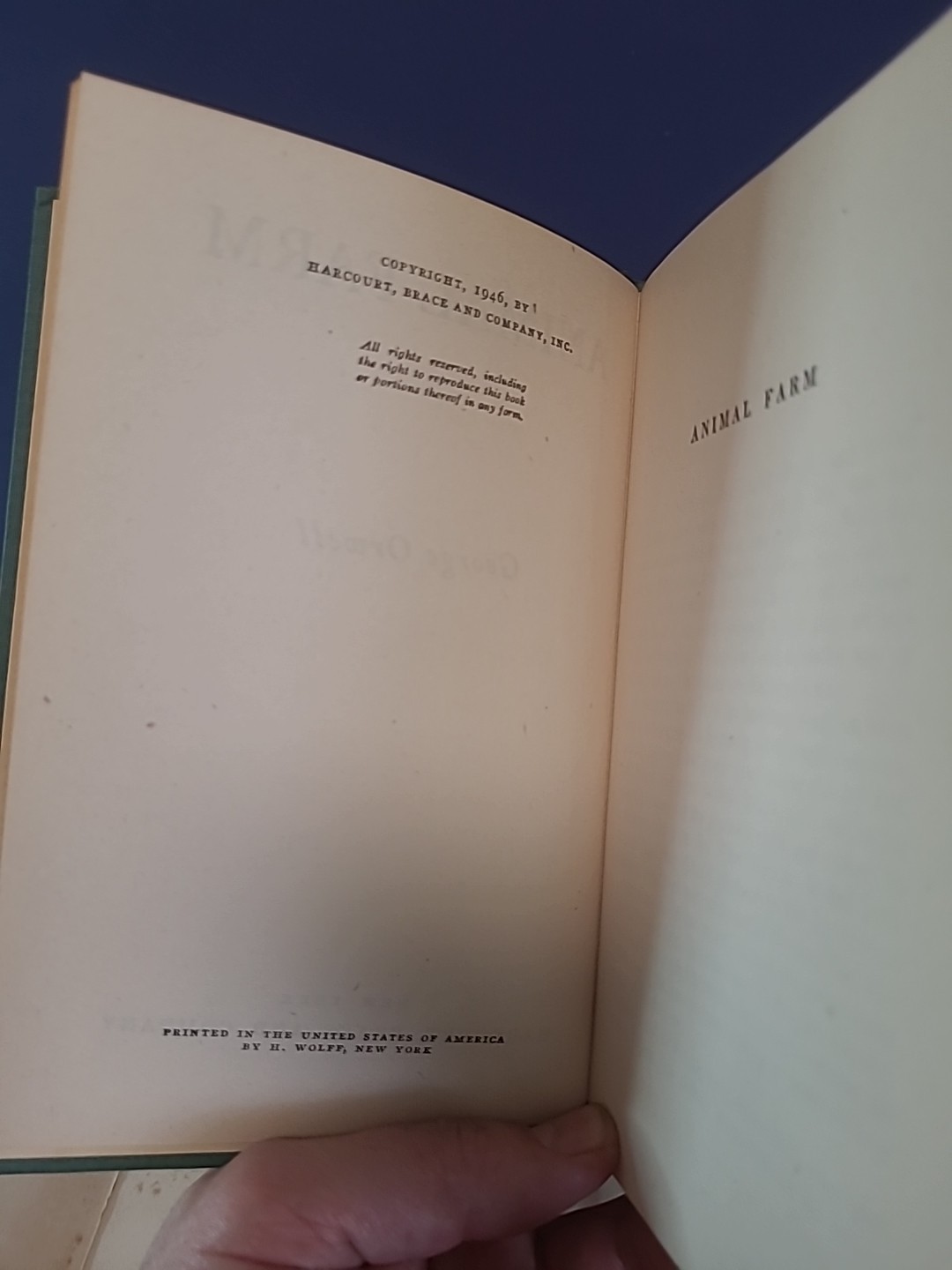 Animal Farm By George Orwell 1946 Early Edition HC DJ