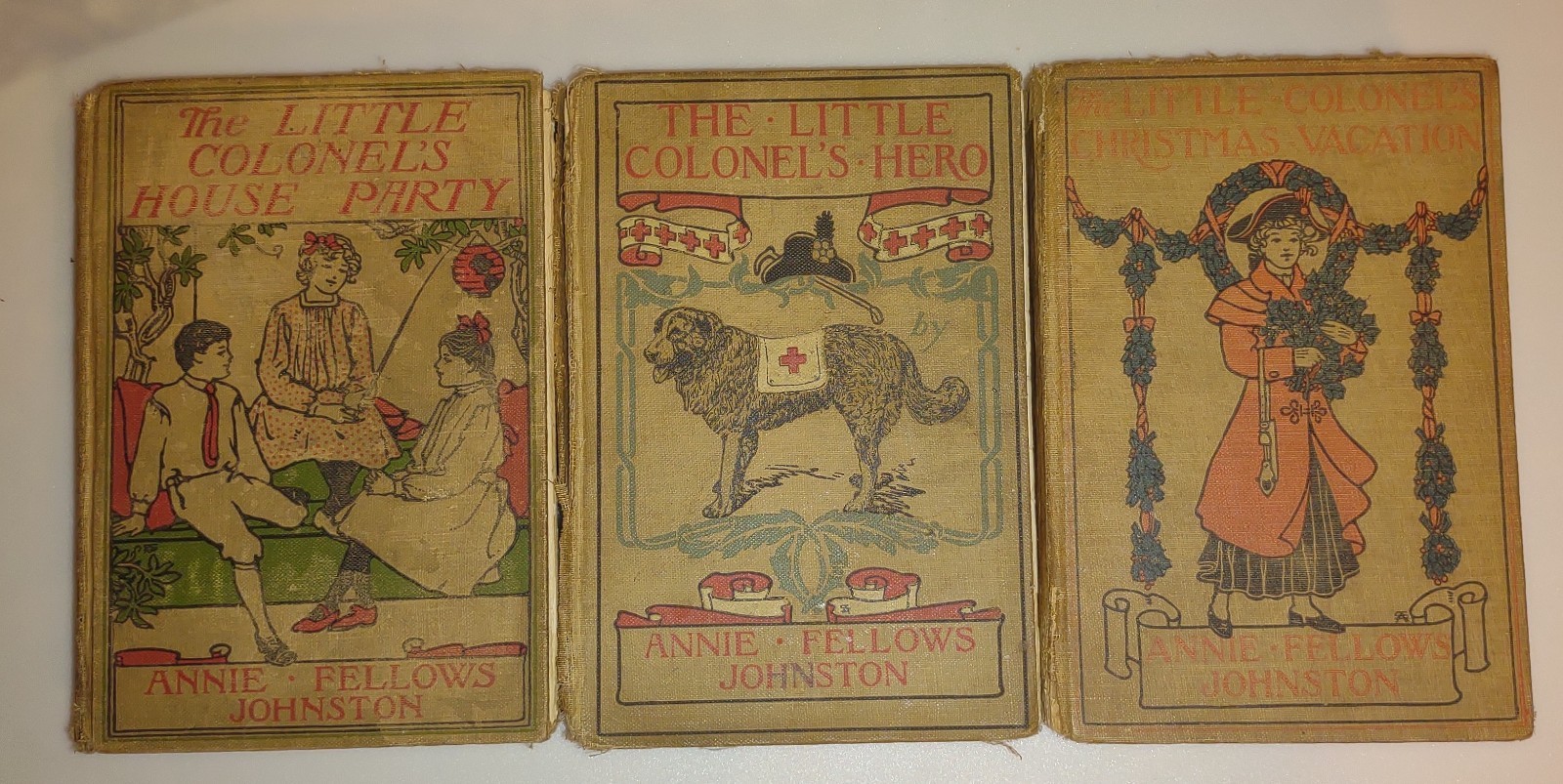 1926 & 1928 „THE LITTLE COLONEL’S 3-BOOK LOT“ by Annie Fellows Johnston, Page Co