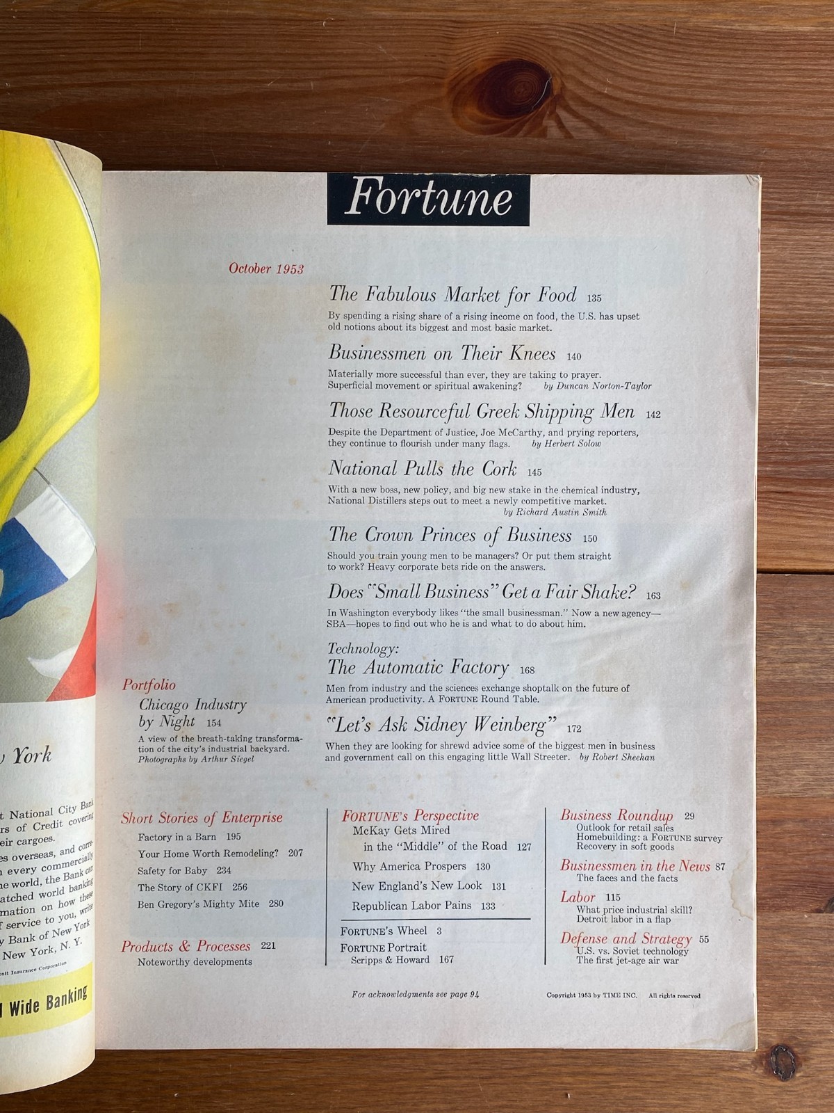 Postwar Business ~ Fortune October 1953 ~ Food Market Automation Wall Street