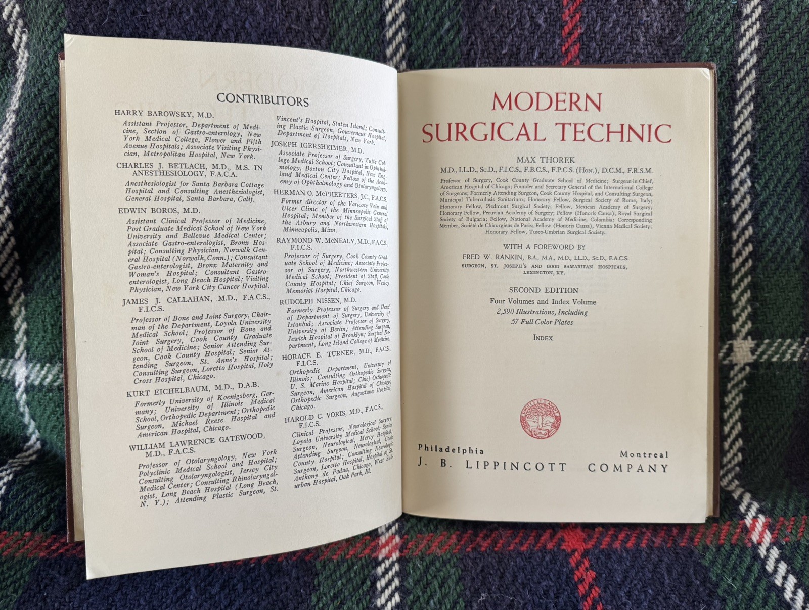Modern Surgical Technic 2nd Ed. 2 Vol & Index 1959 Thorek Vintage Medical Books
