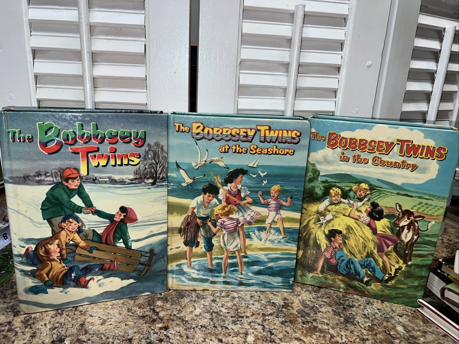 1950s Vintage Bobbsy Twins Seashore Country Laura Lee Hope Whitman (Lot 3 HCs)