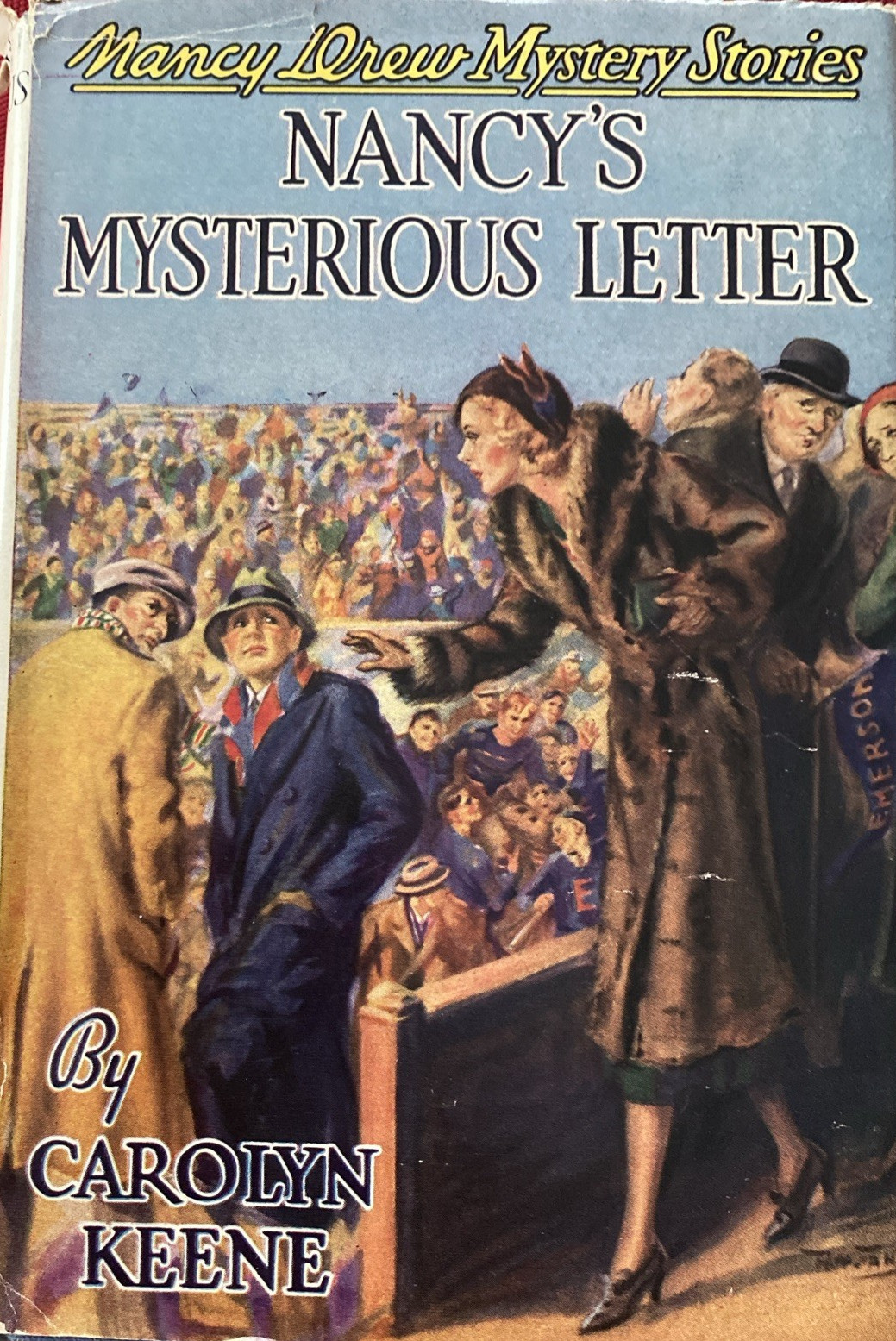 Nancy Drew Mystery Stories, Nancy’s Mysterious Letter #8 by C. Keene 1942 HCDJ