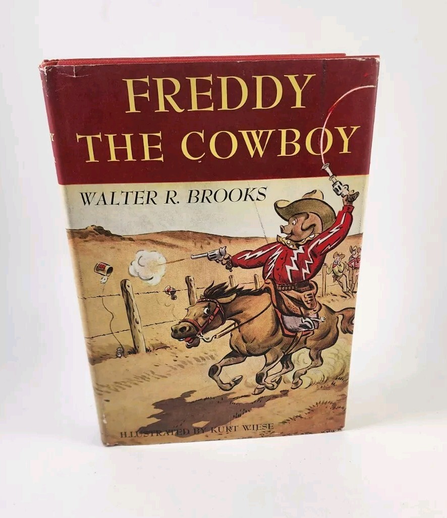 Vtg Walter R Brooks FREDDY THE COWBOY First Edition Hardcover DJ 1950 Knopf