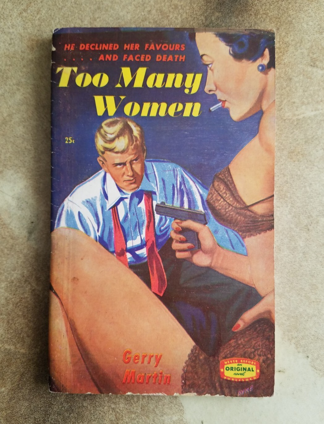 Too Many Women ~ Gerry Martin Scarce Vintage 1950 Pulp PB News Stand Library GGA