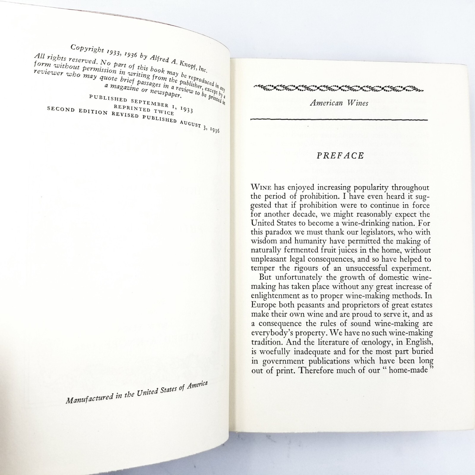 American Wines and How To Make Them by Philip M. Wagner – 1936 Second Edition