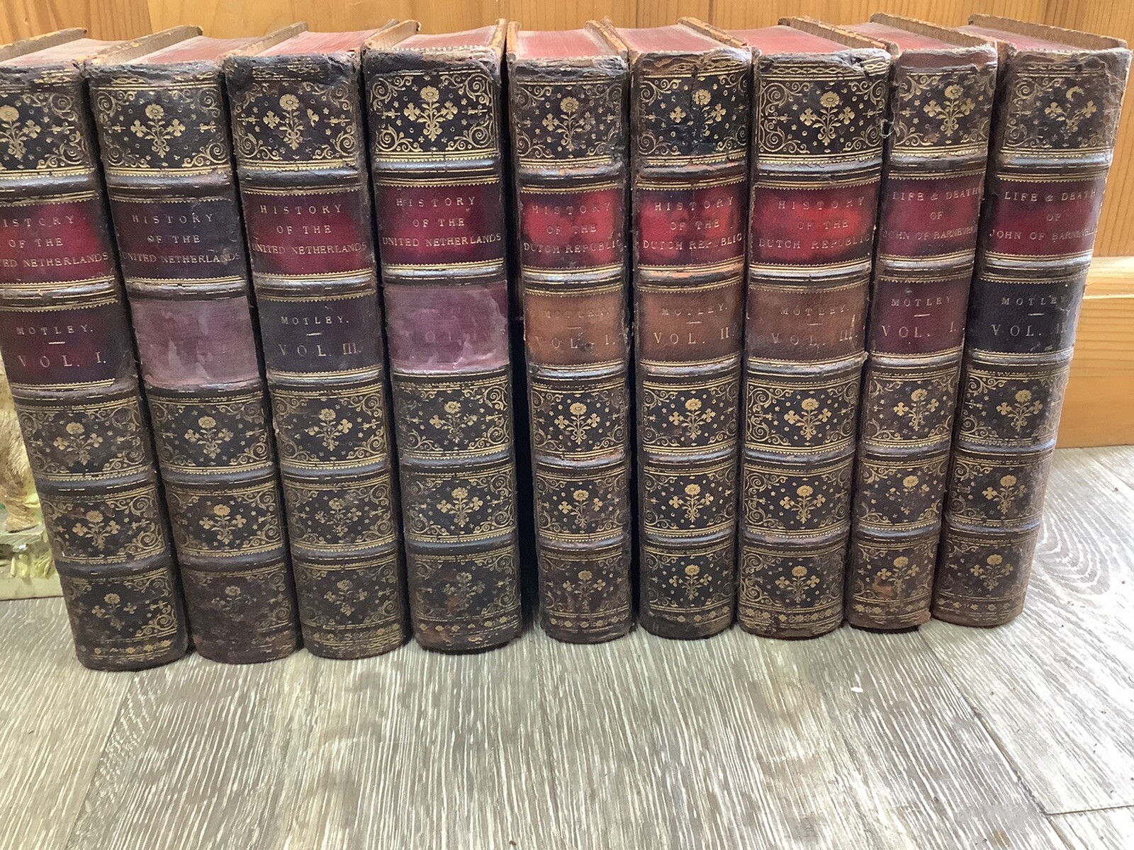 * Fine Bindings 1867-1874 Motley History Netherlands Dutch Rep. John Barneveld