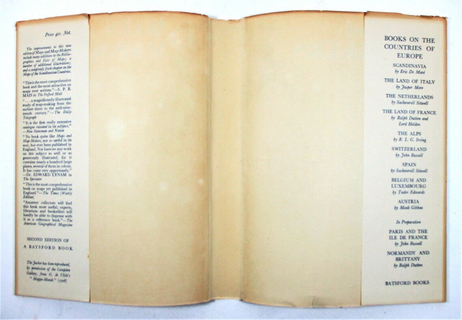 SIGNED „Maps and Map-Makers“ R.V. Tooley 2nd Ed 1952 HC DJ B T Batsford Ltd