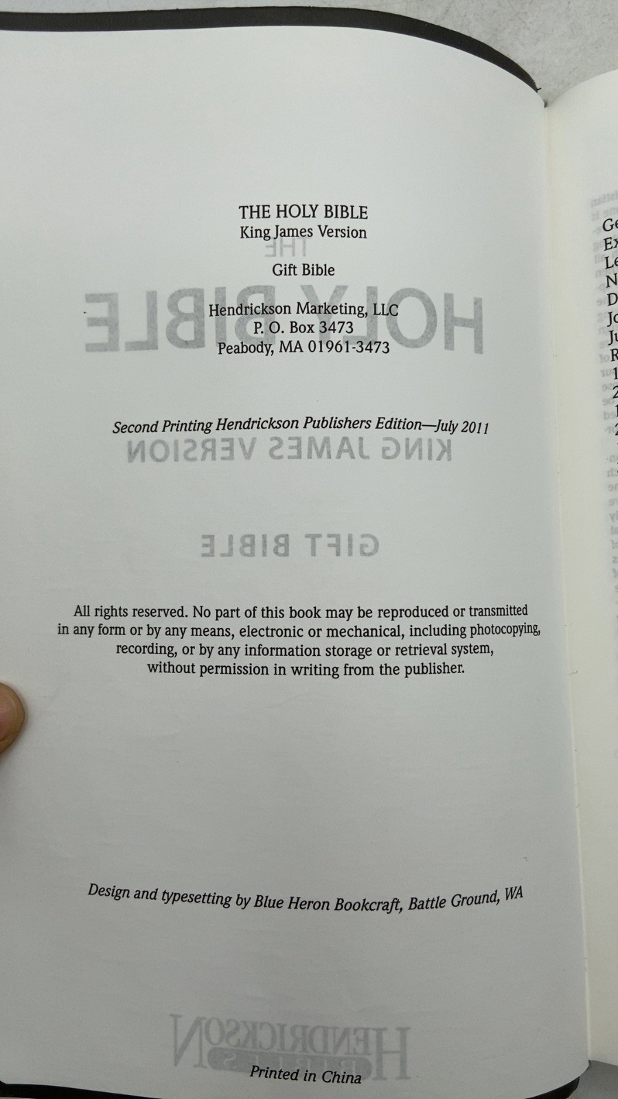 The Holy Bible: King James Version, Gift Bible Gift Bible 2011