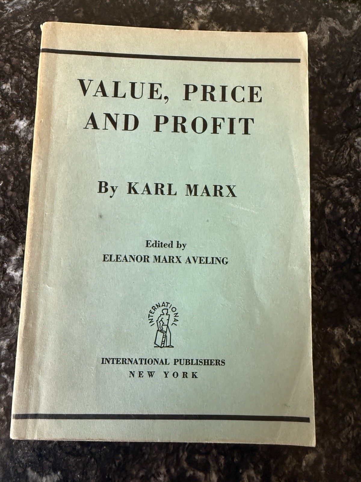 1935 Book Karl Marx’s Value, Price and Profit Booklet Speech USA 1st Ed