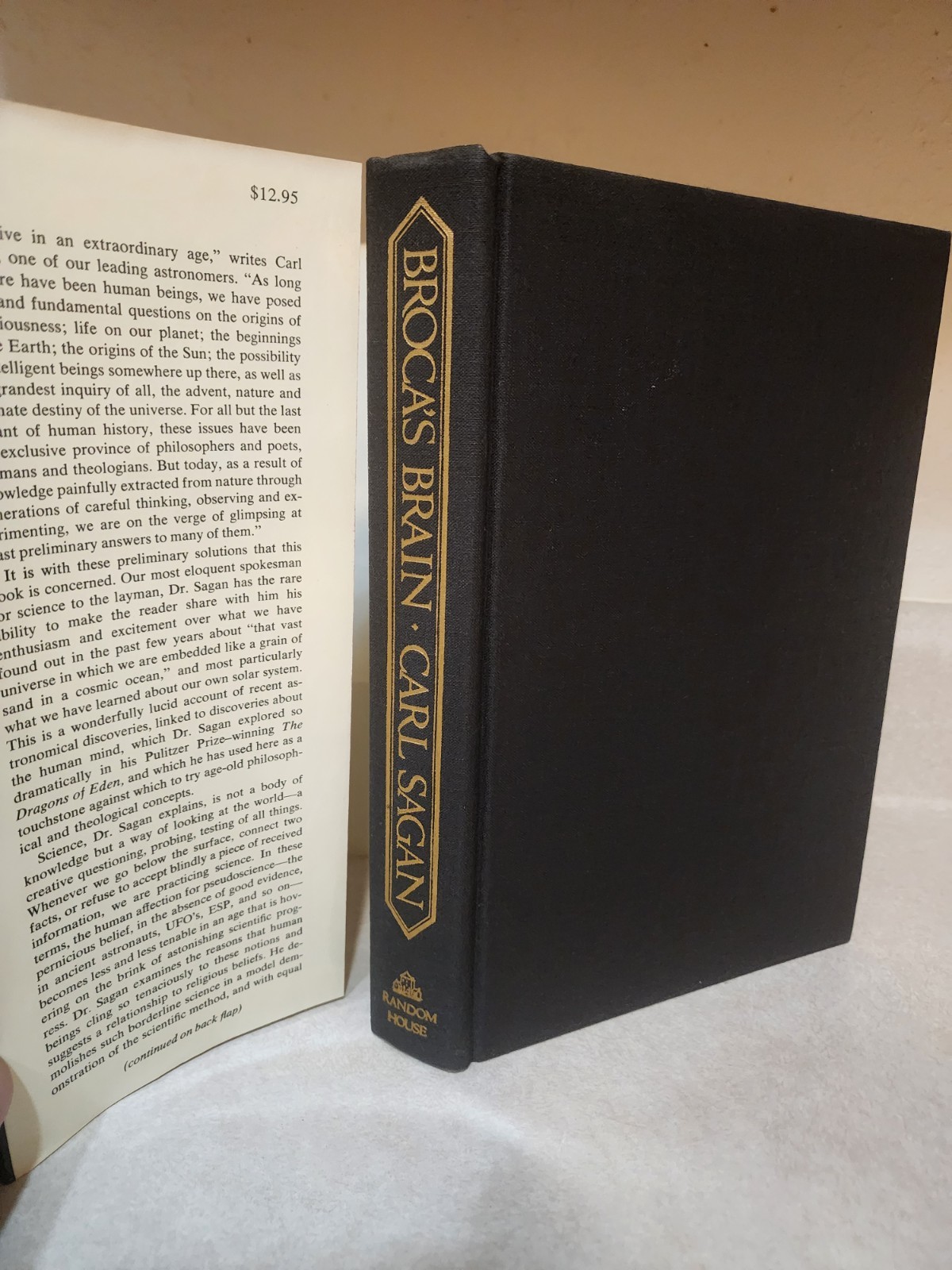 BROCA’S BRAIN Carl Sagan SIGNED 1st Edition SCIENCE Essays ALIENS 1979 HCDJ