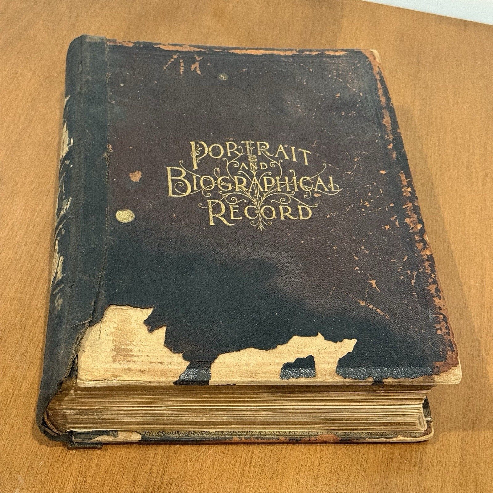 Portrait and Biographical Record Boone Clinton Counties IN Antique 1895 HC Book