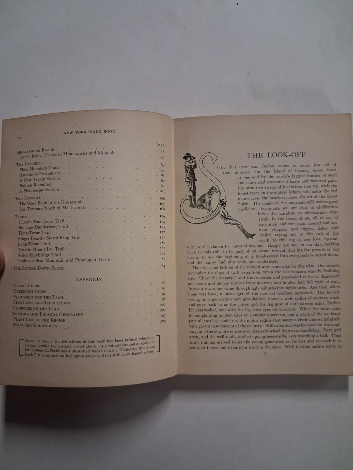 1923 NEW YORK WALK BOOK Raymond Torrey HIKING NJ NY MAPS