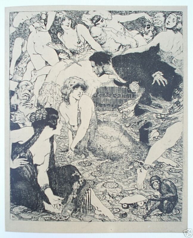 1984 NORMAN LINDSAY ETCHINGS *LIKE NEW* w 100 FULL PAGE PLATES FREE EXPRESS W/W