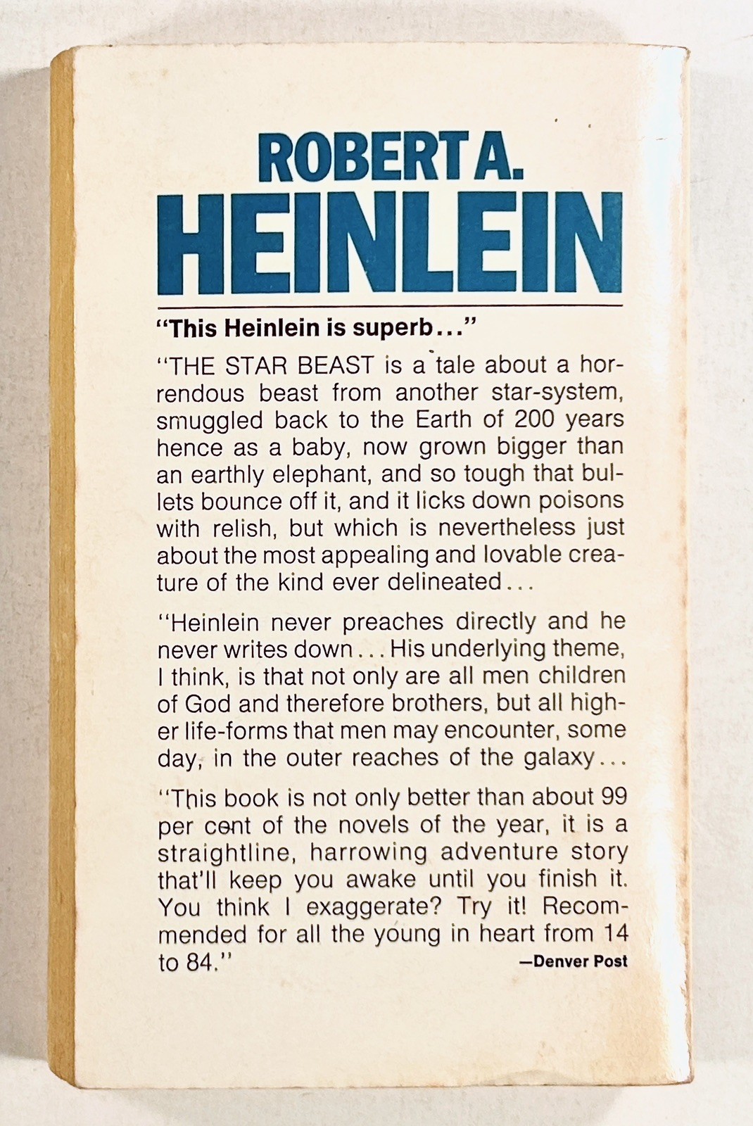 1970s Robert A. Heinlein THE STAR BEAST classic juvenile science fiction novel