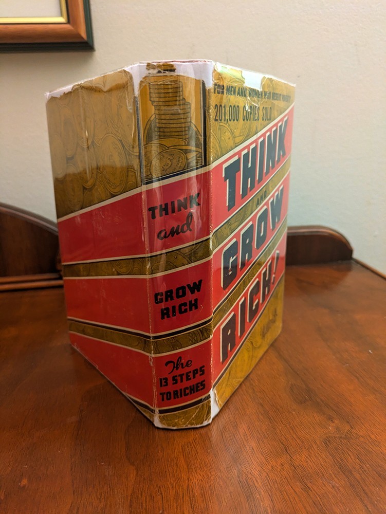 Napoleon Hill, Think & Grow Rich, 1945 rare dustjacket Ralston New Thought