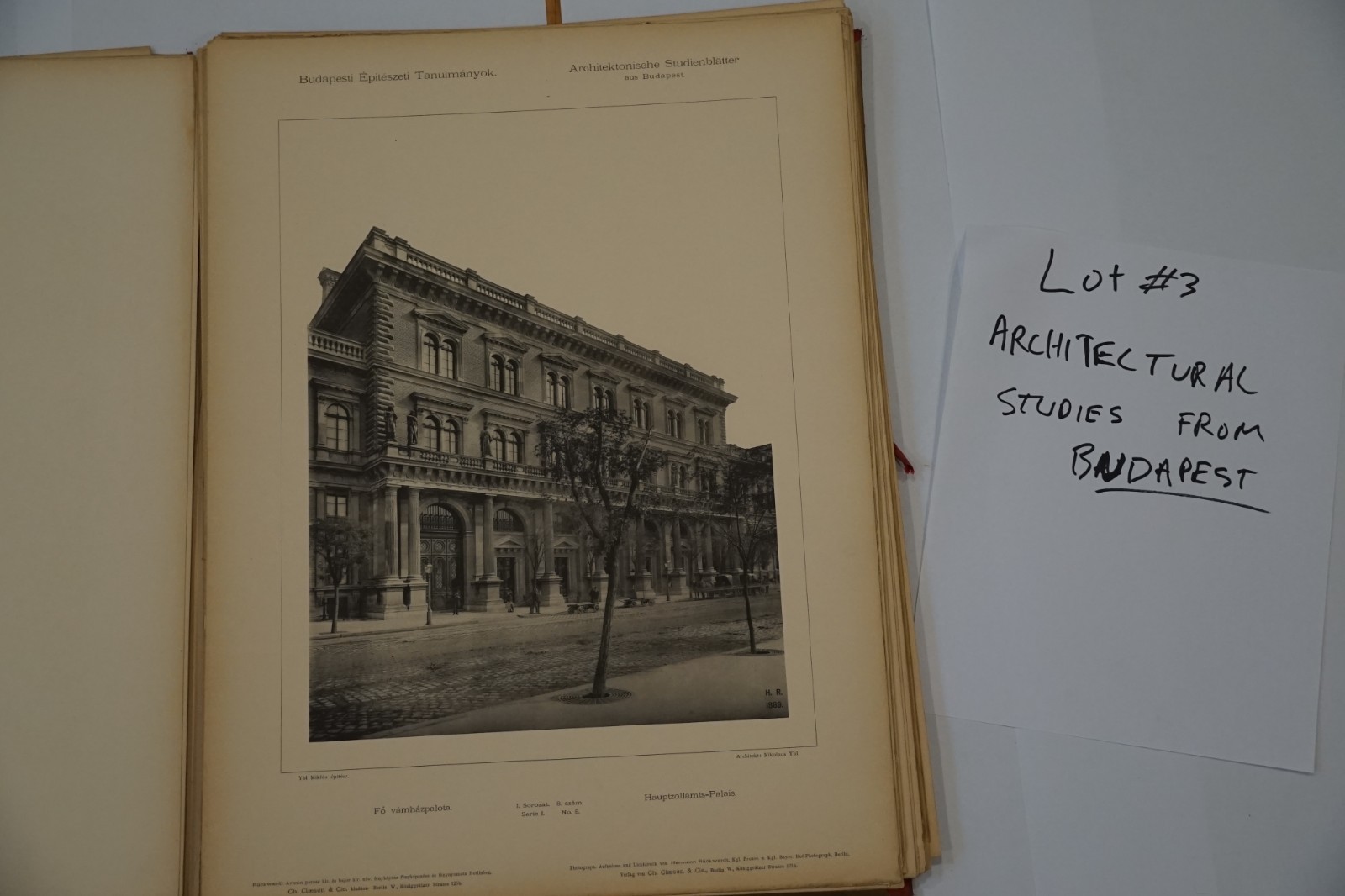 1890 Architectural Studies From Budapest – 60 Large Folio Plates