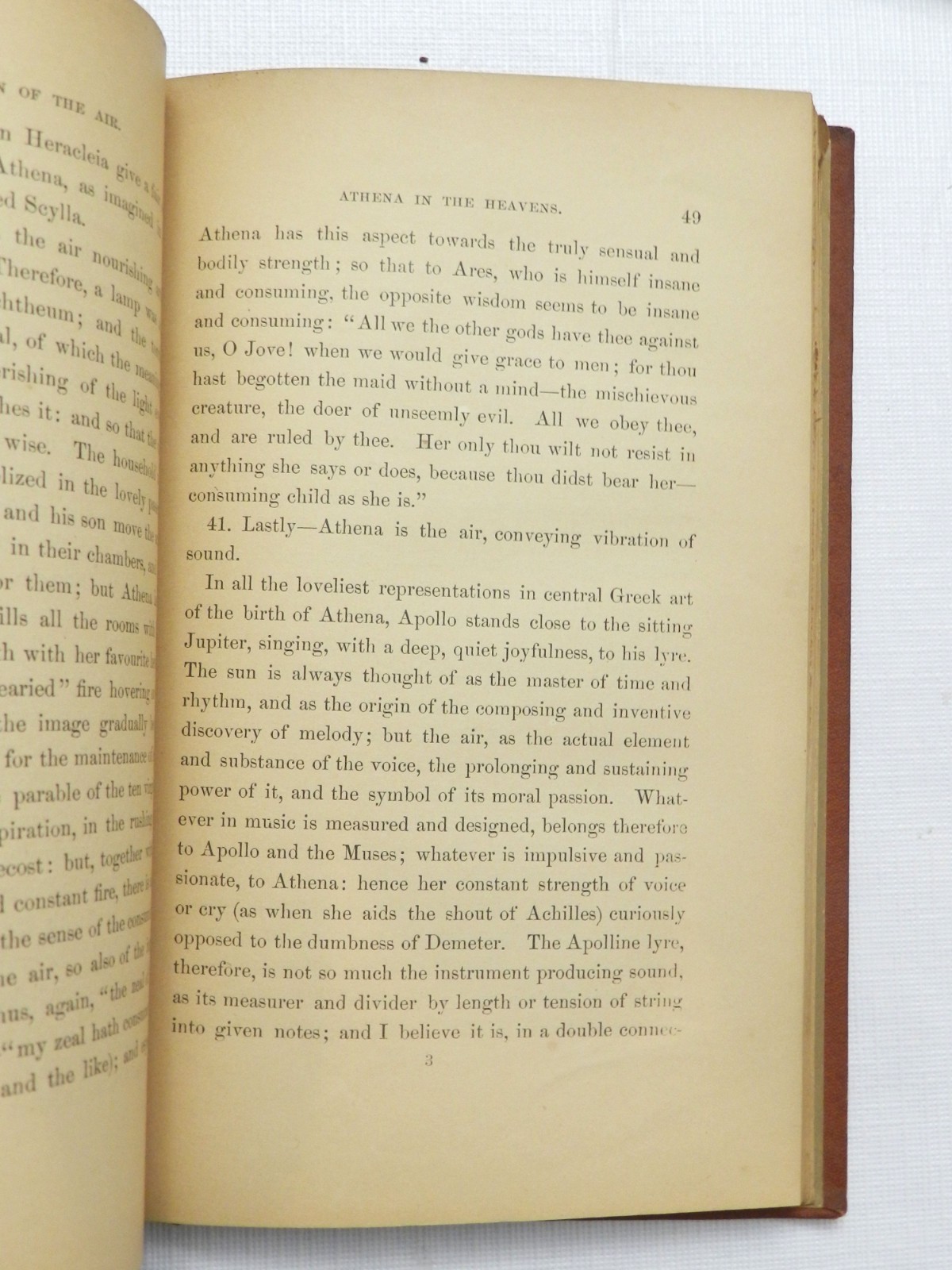 1869, The Queen of the Air by John Ruskin, HB, 1st Edition, John Wiley, VG