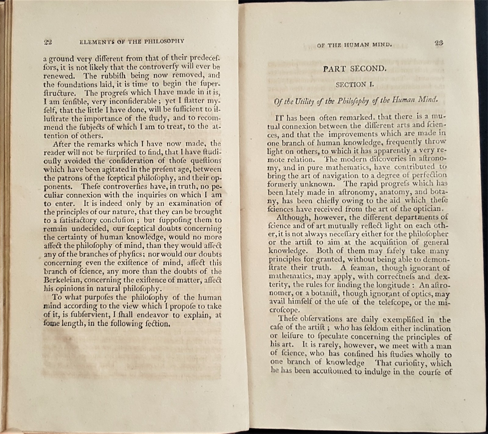 1813 antique PHILOSOPHY HUMAN MIND stewart moral memory imagination perception