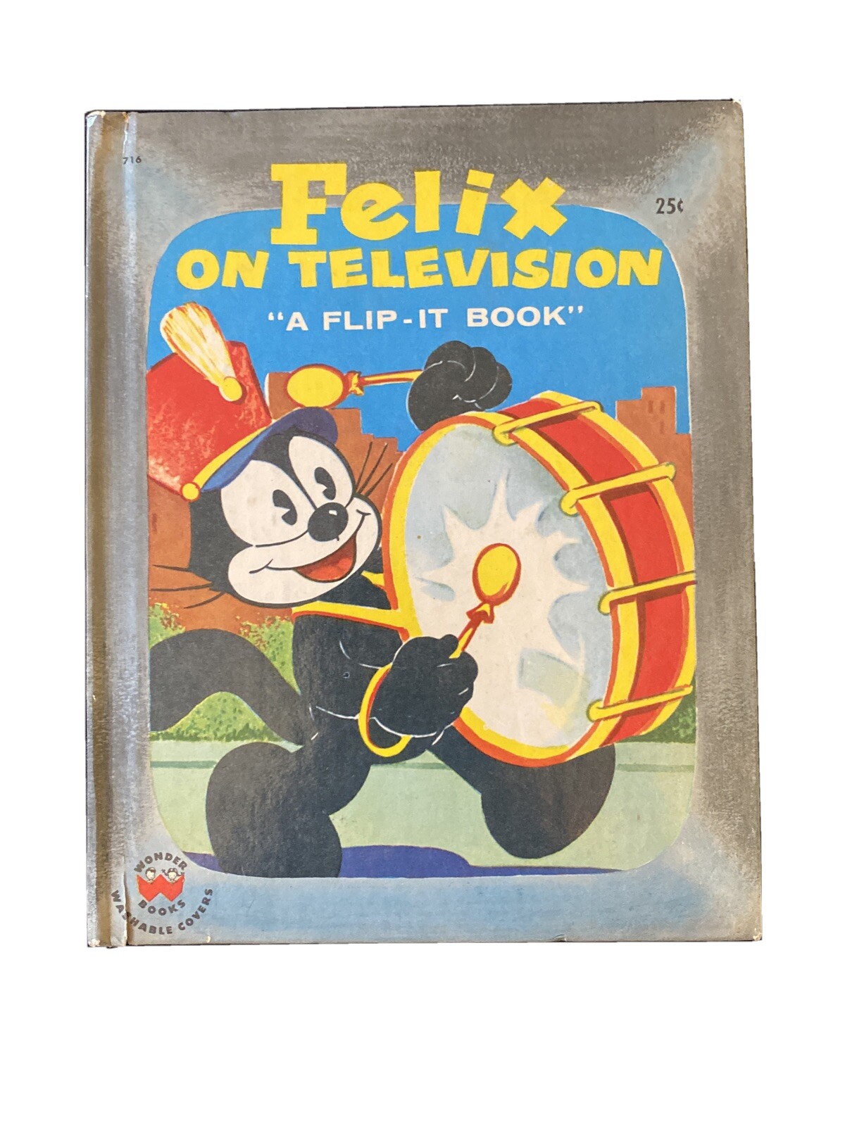 1956 Wonder Books Felix the Cat on Television True Vintage Flip-It Book #716