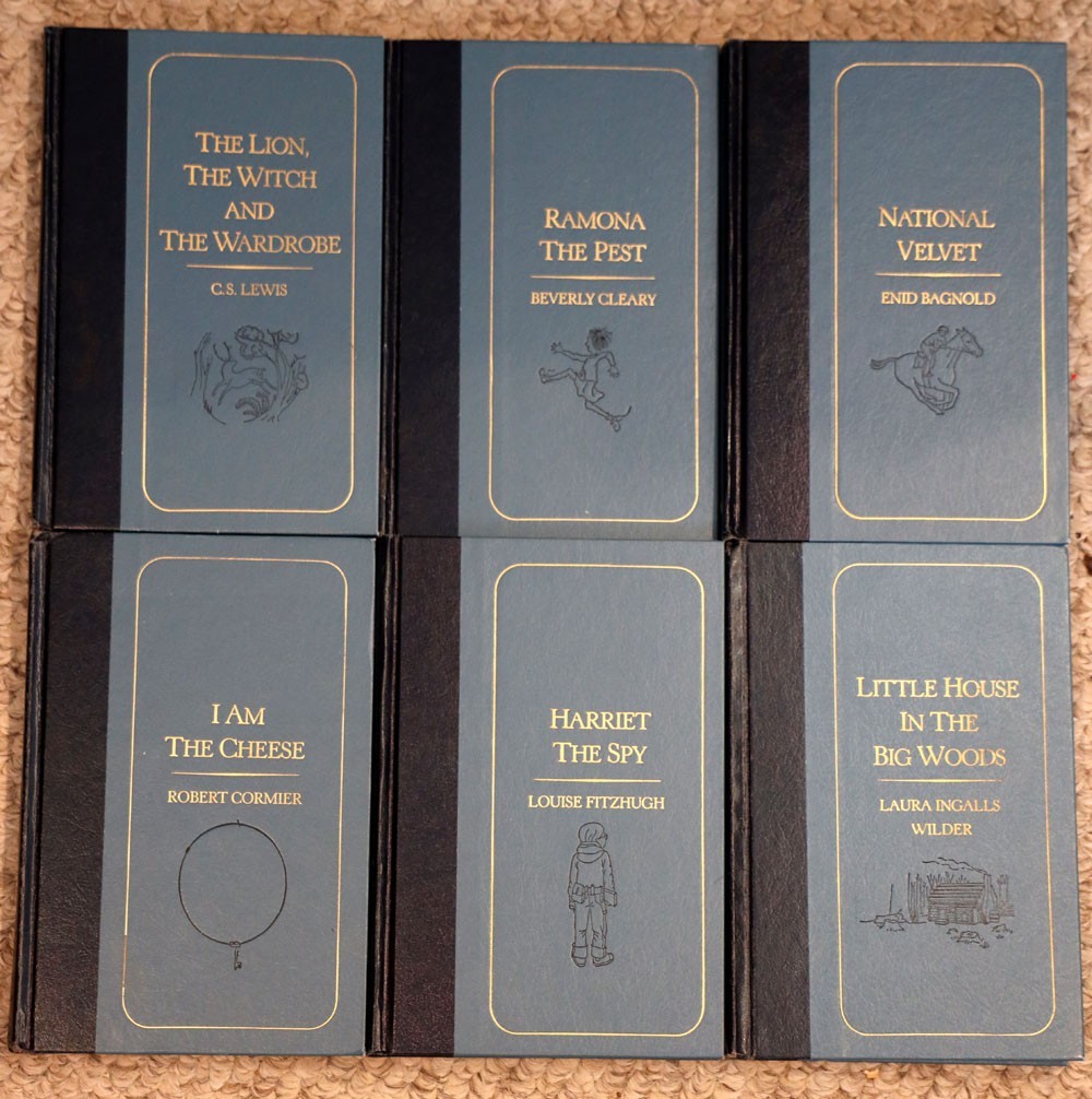 Children’s Classics 6-Volume Blue Hardcover Book Set Narnia/Little House/Ramona