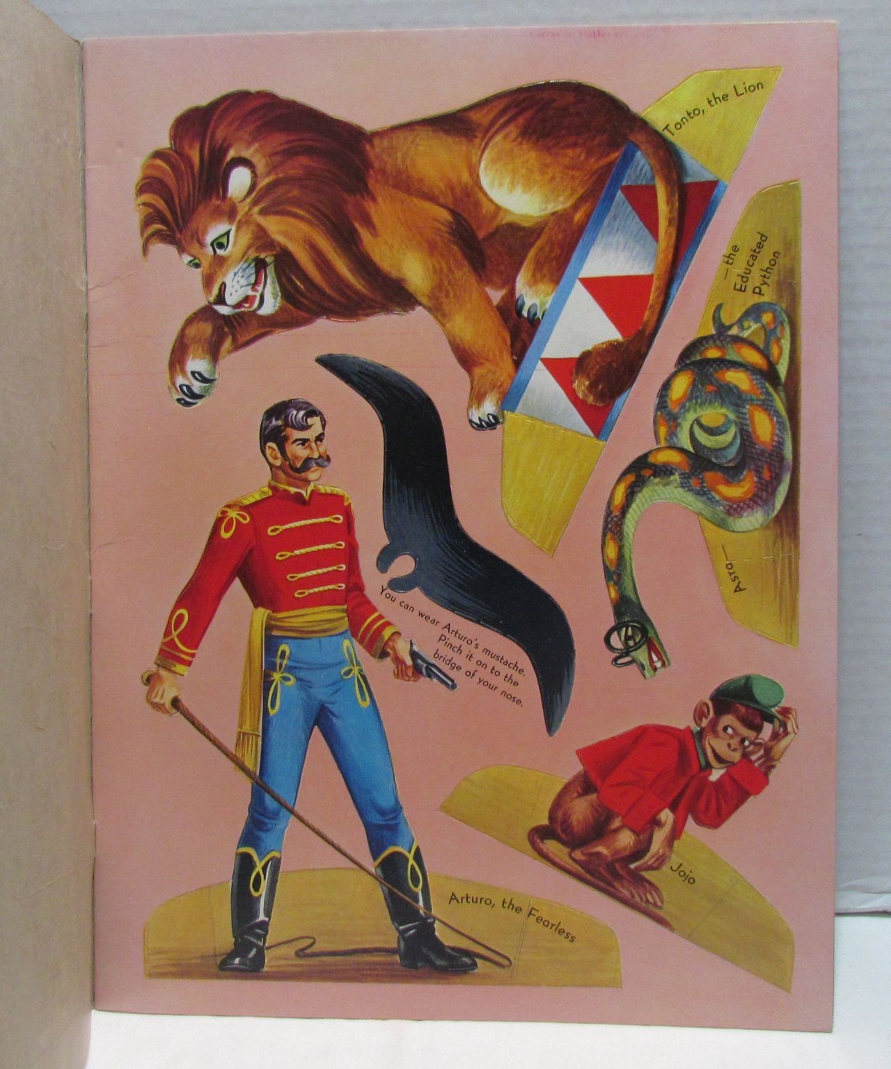 1953 Saalfield Circus Push Outs, Florian art, UNUSED