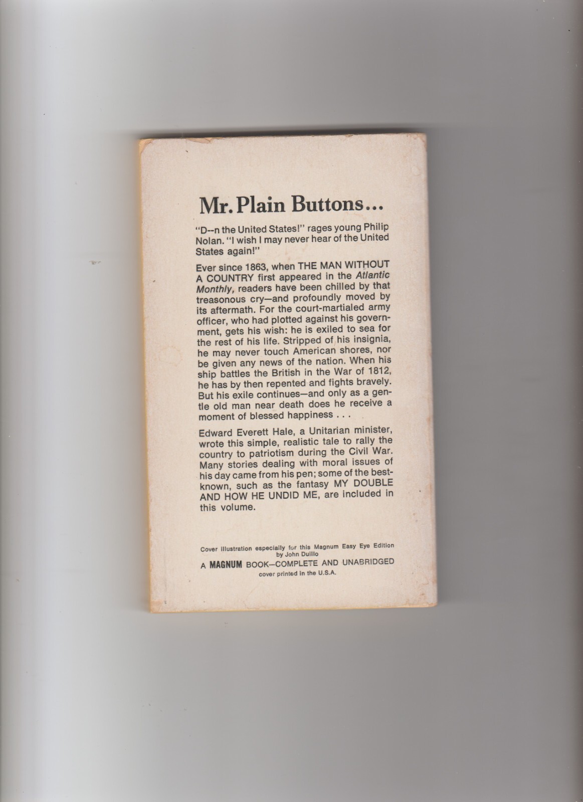 Man Without a Country & Other Tales by Edward Everett Hale (1968 Magnum PB)