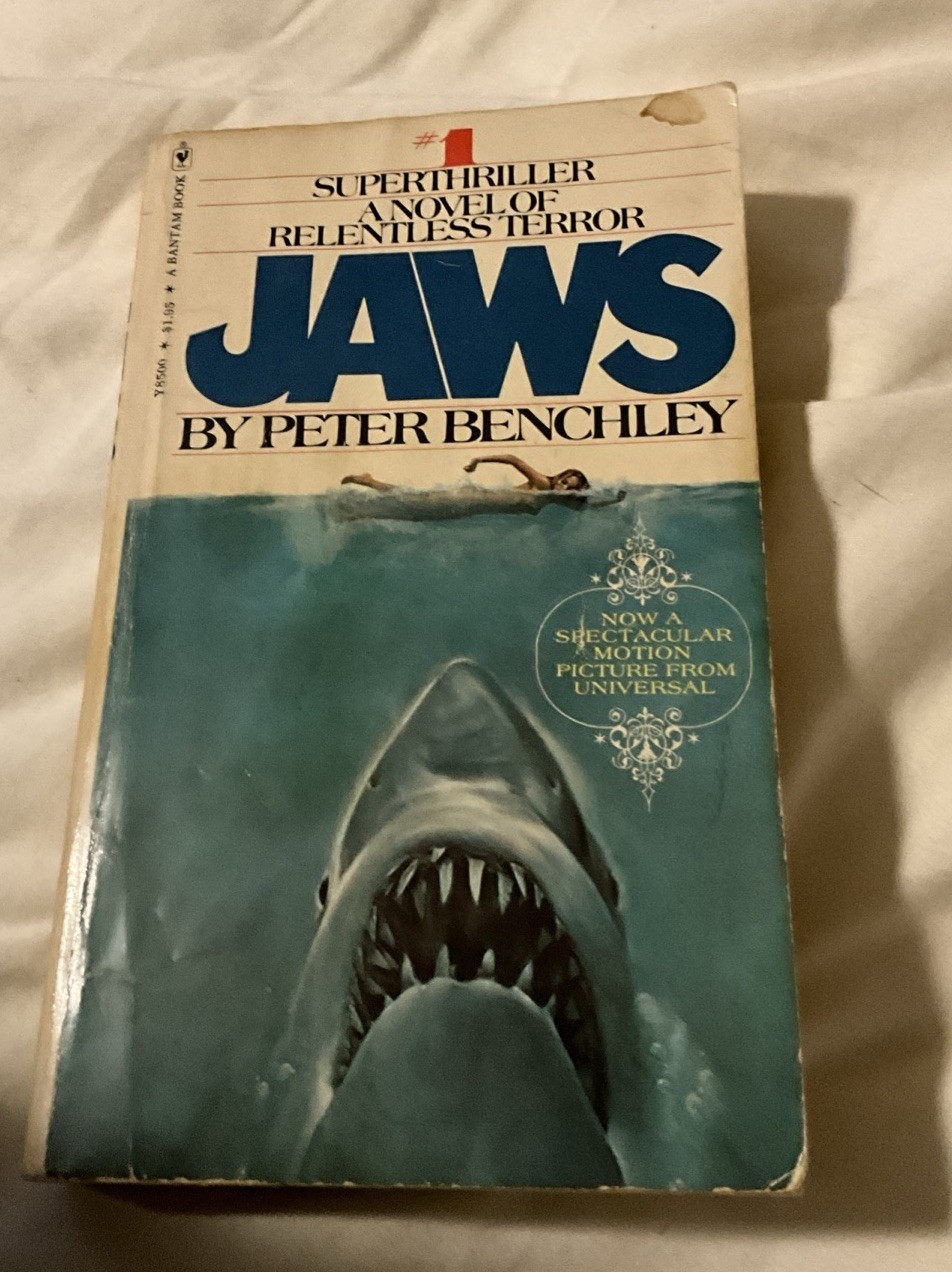 JAWS the novel by Peter Benchley, 1975 First Paperback edition 16th Print Bantam