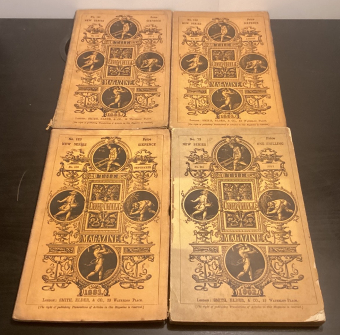 1893/1902 Lot Of 4 Issues Of The Cornhill Magazine – See Below