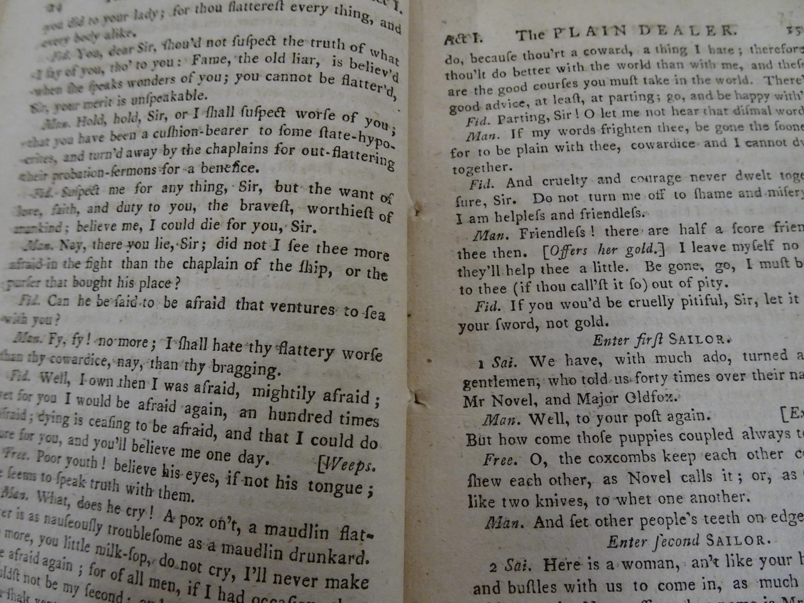The Plain Dealer A Comedy 1768 William Wycherley N Nepecker
