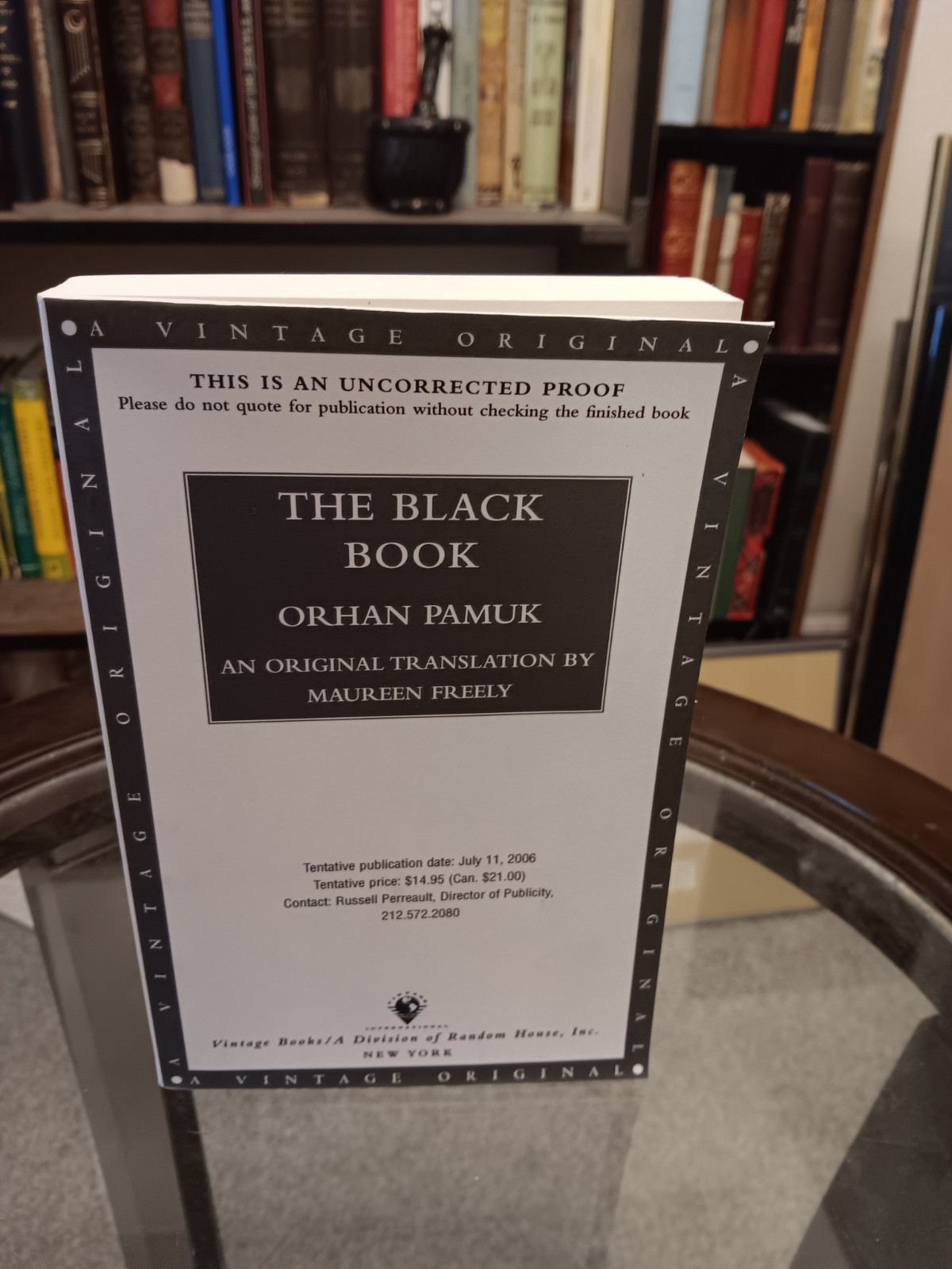 Orhan Pamuk, Maureen Freely / THE BLACK BOOK Signed Uncorrected Proof 1st 2006