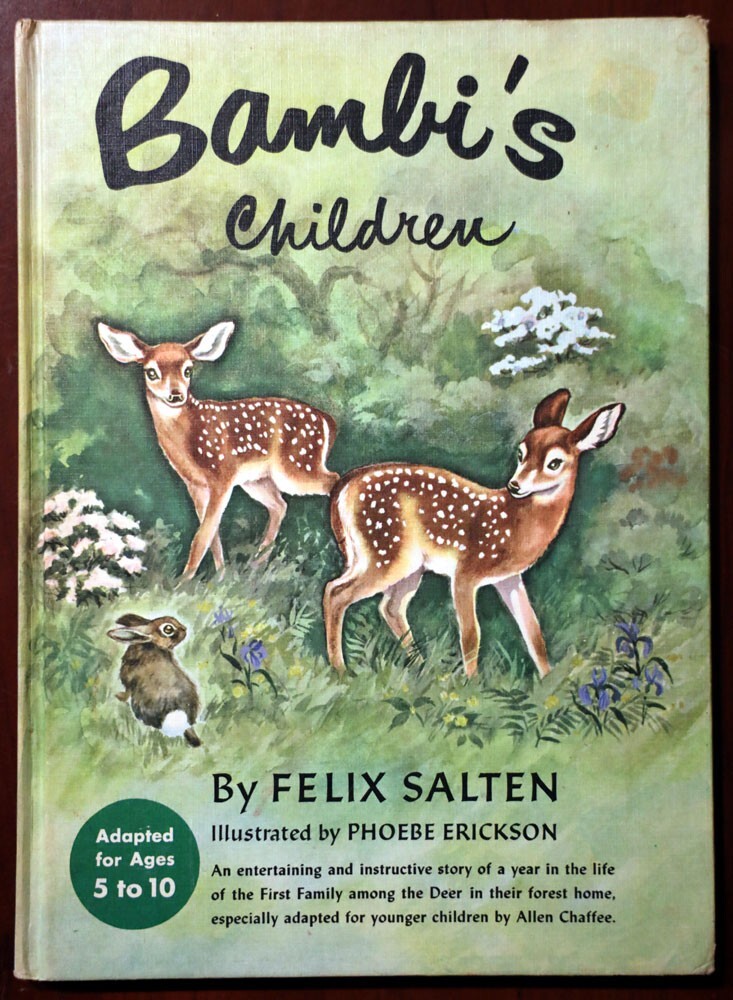 Bambi’s Children by Felix Salten 1950 Illustrated by Phoebe Erickson VINTAGE