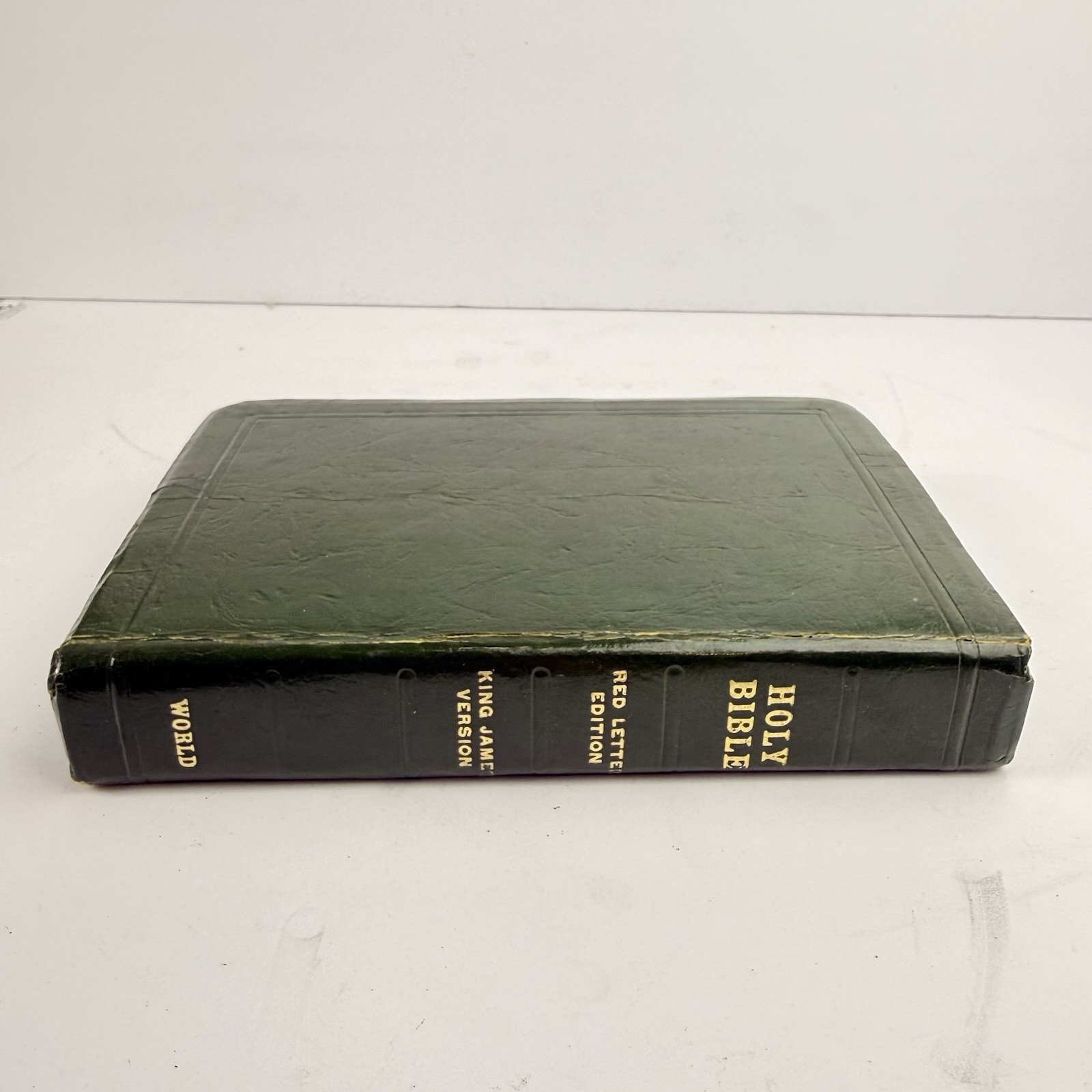 King James Version Bible World Publishing Green Leather Concordance Illustrated