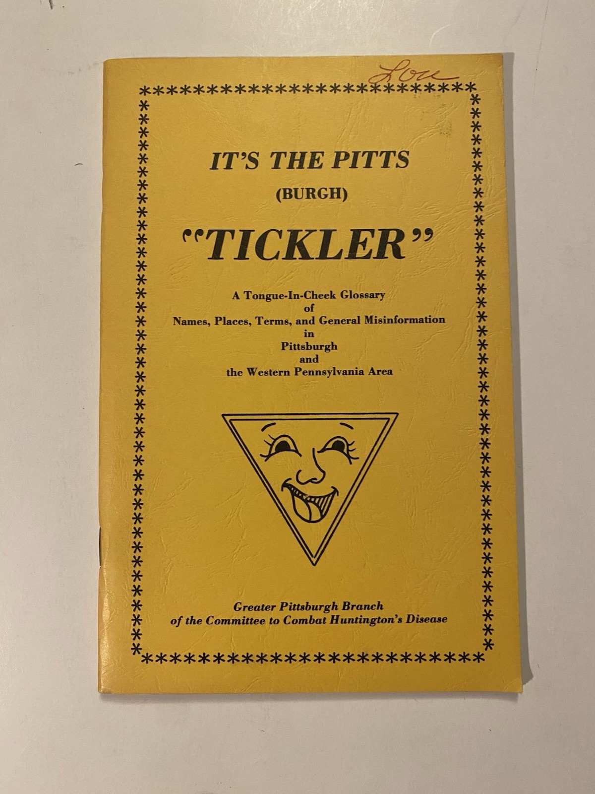 The Pittsburgh Tickler by James Luce 1981 Pittsburgh PA Humor