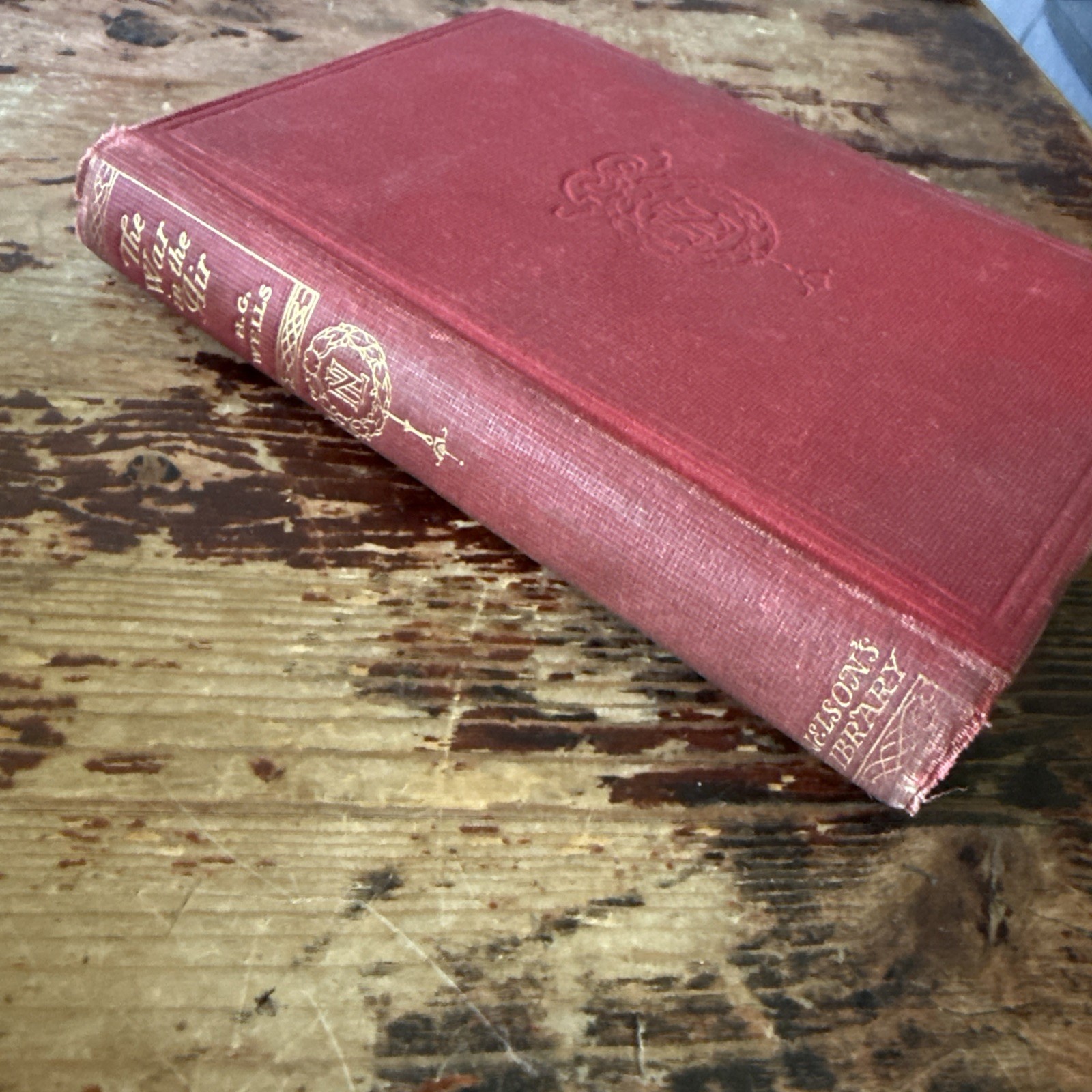 Vintage HB Book The War In The Air By H. G. Wells T Nelson And Sons Sci-Fi