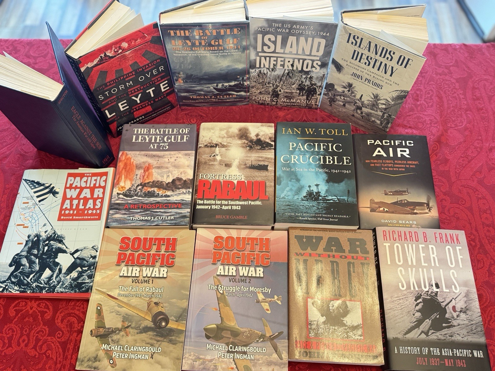 WWII Pacific Theater Book lot of 14 Volumes | Pearl Harbor | Japan War History
