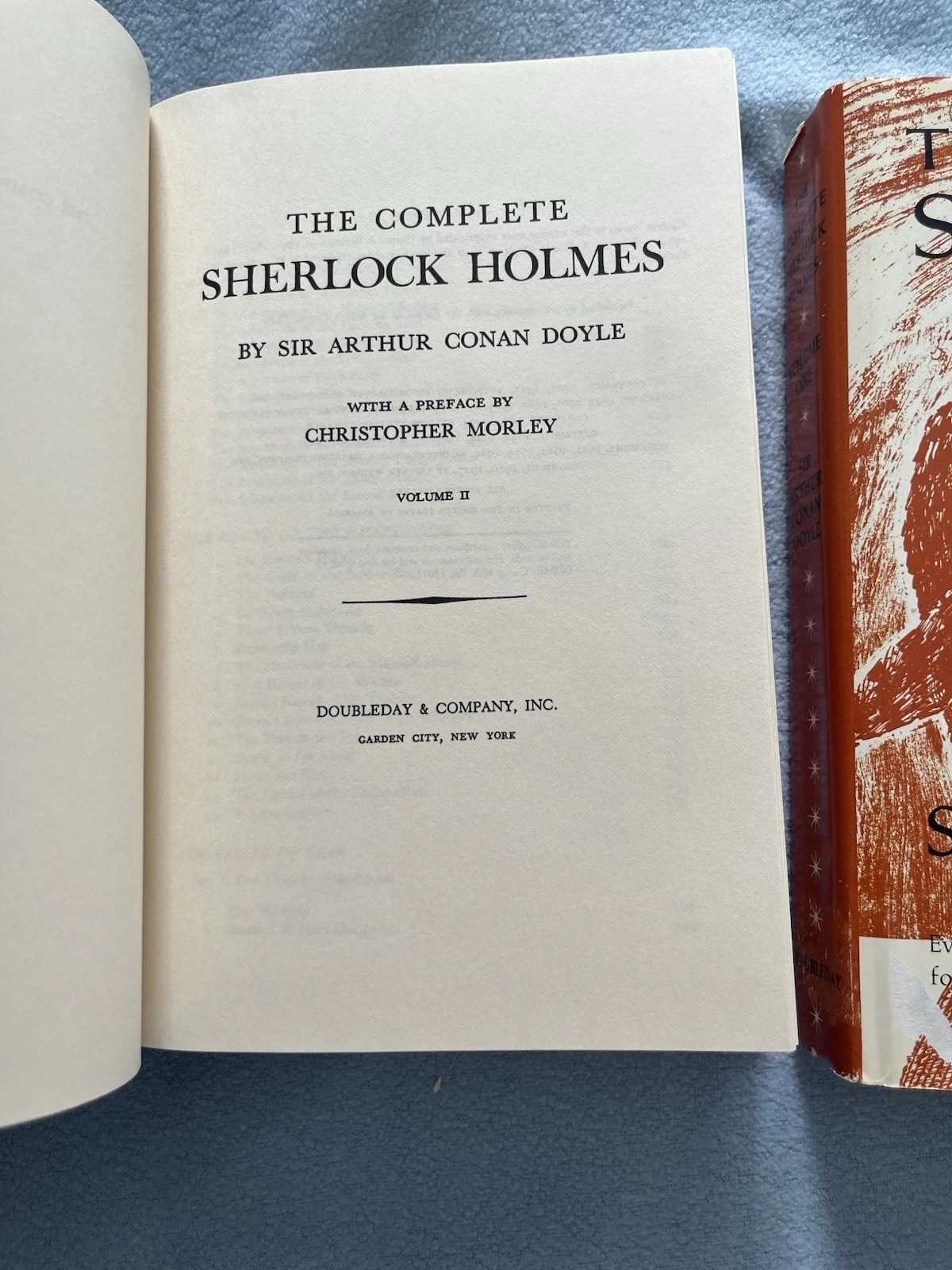 The Complete Sherlock Holmes Doubleday Two Volumes Sir Arthur Conan Doyle HC