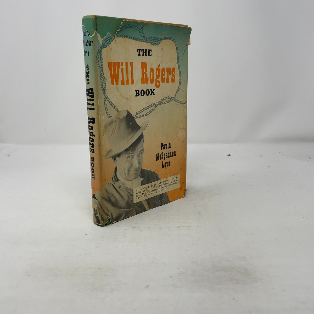 The Will Rogers Book by Paula McSpadden Love HC First Edition Very Good 1961