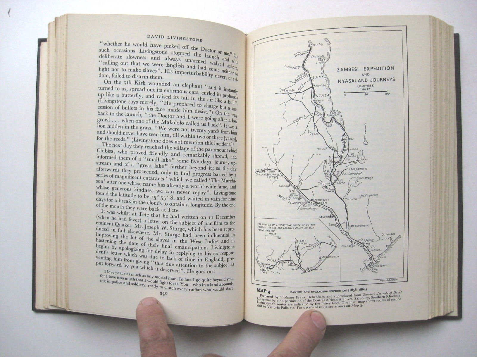 DAVID LIVINGSTONE Life & Letters ~ George Seaver HC 1957 1st Edition Maps – 28