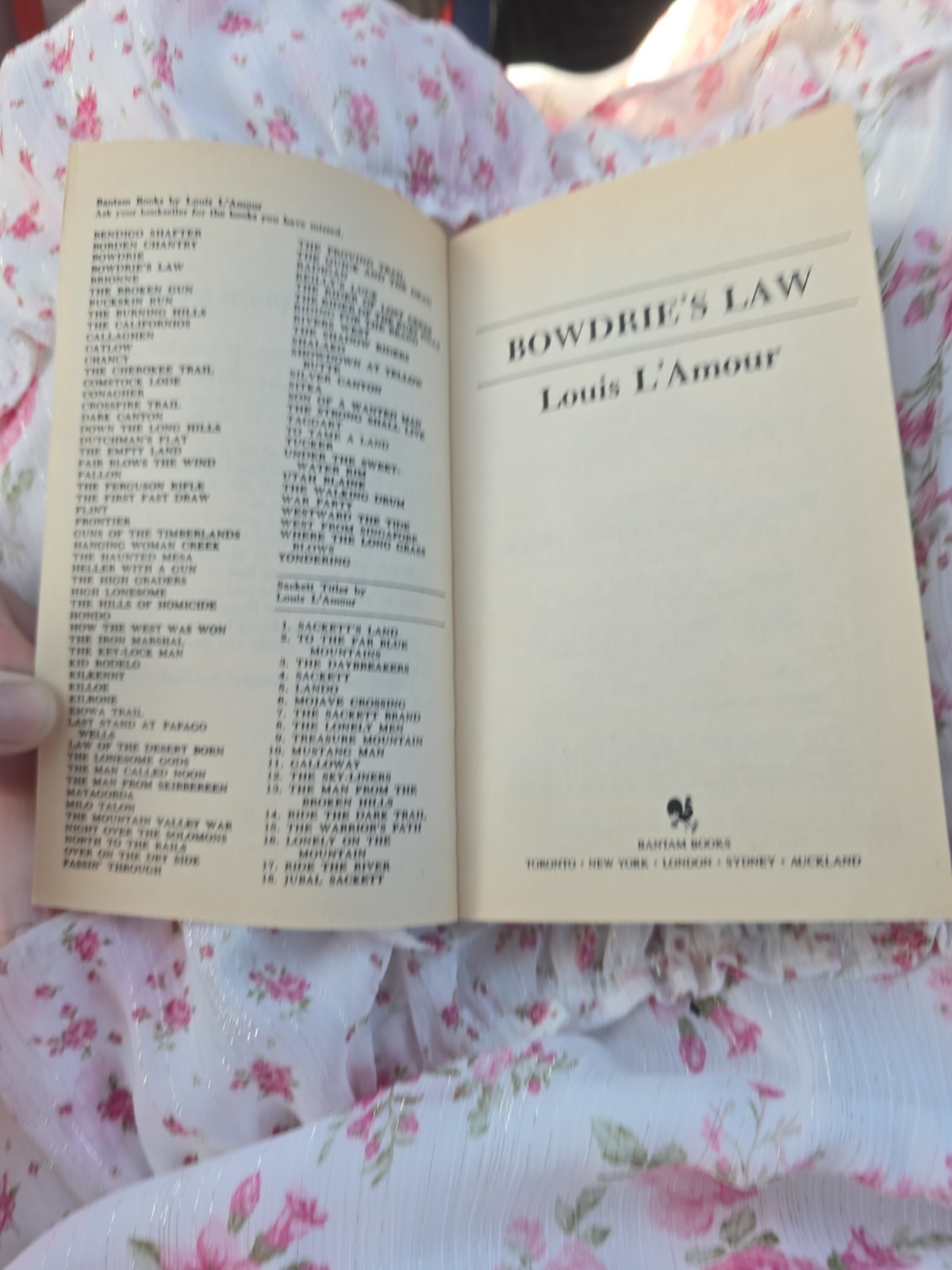 BOWDRIE’s LAW by Louis L’Amour! Vintage 1986 Bantam Books WESTERN Paperback!