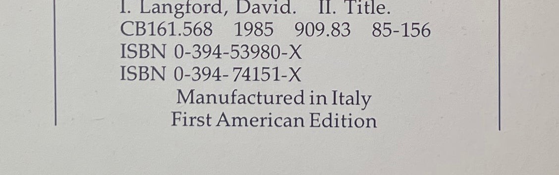 Brian Stableford / Third Millennium A History of the World AD 2000-3000 1st