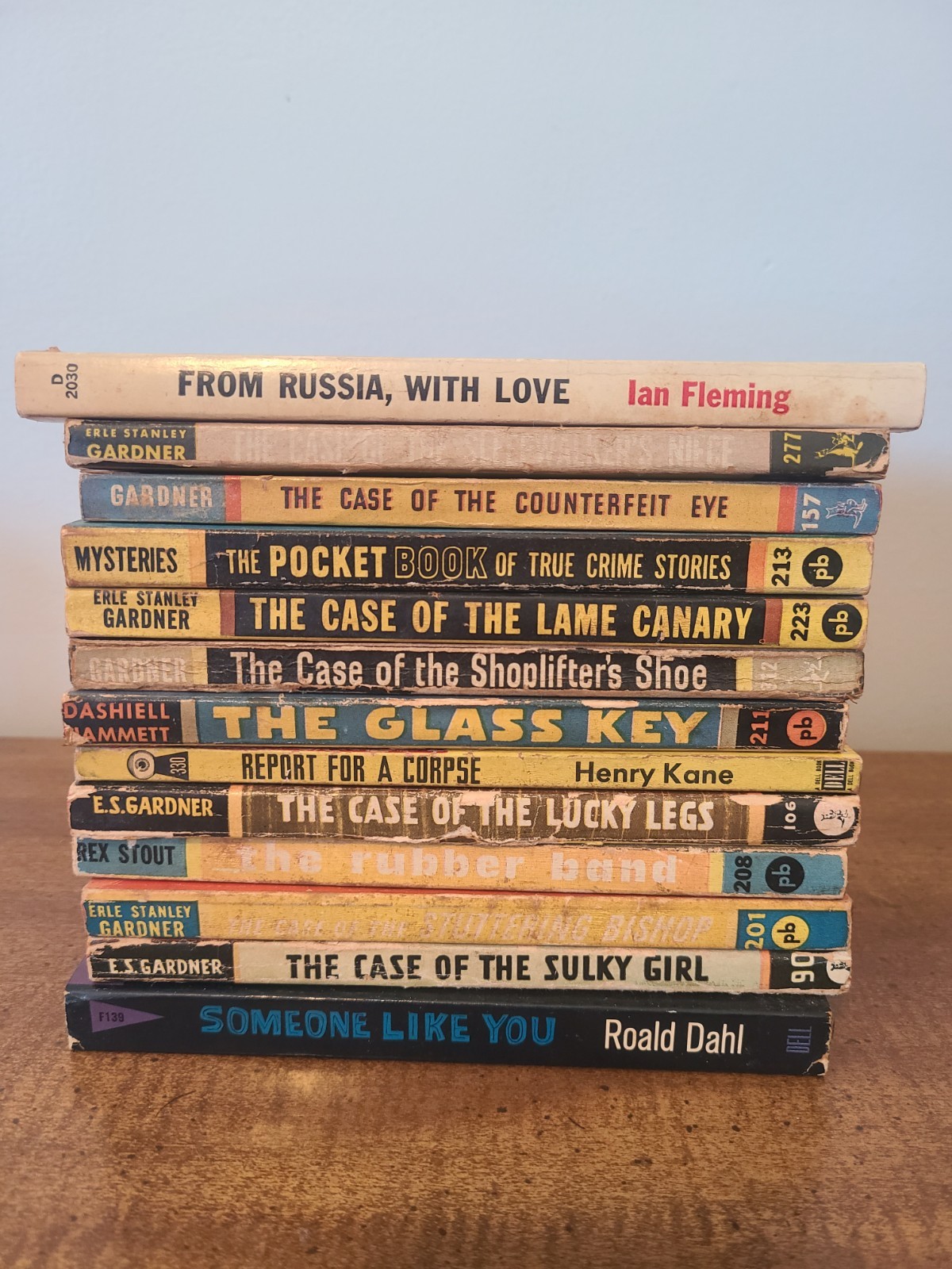 Lot of 13 Vintage Mystery Soft Cover Books 1940’s-1950’s in Fair Condition