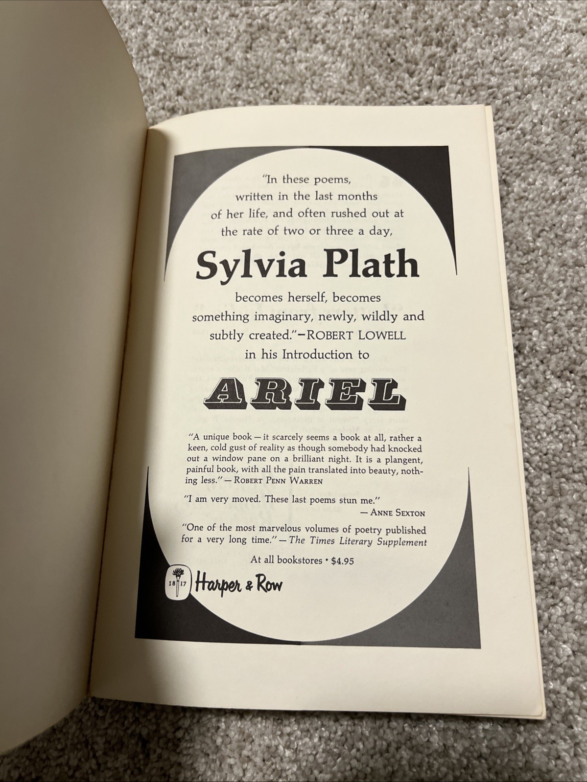 THE ART OF SYLVIA PLATH Tri-Quarterly Paperback Booklet
