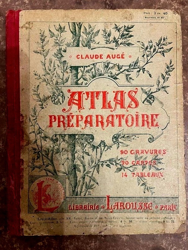 1915 PARIS. Atlas Preparatoire- Claude Auge; MAPS- Europe, Asia, Africa, America