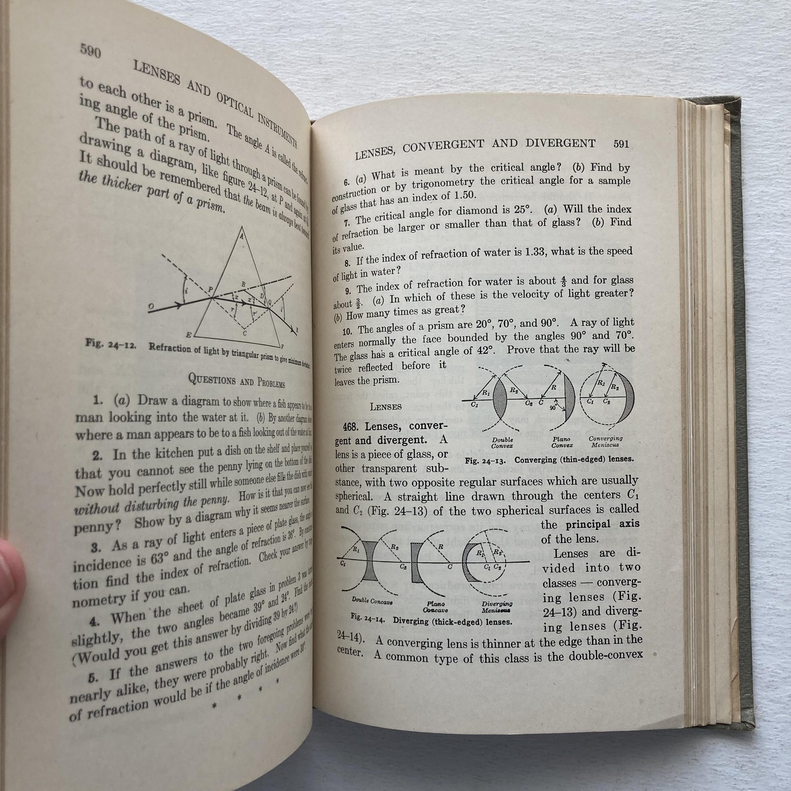 Vintage 1944 Elementary Practical Physics Black Davis Gray Cloth HC Illus