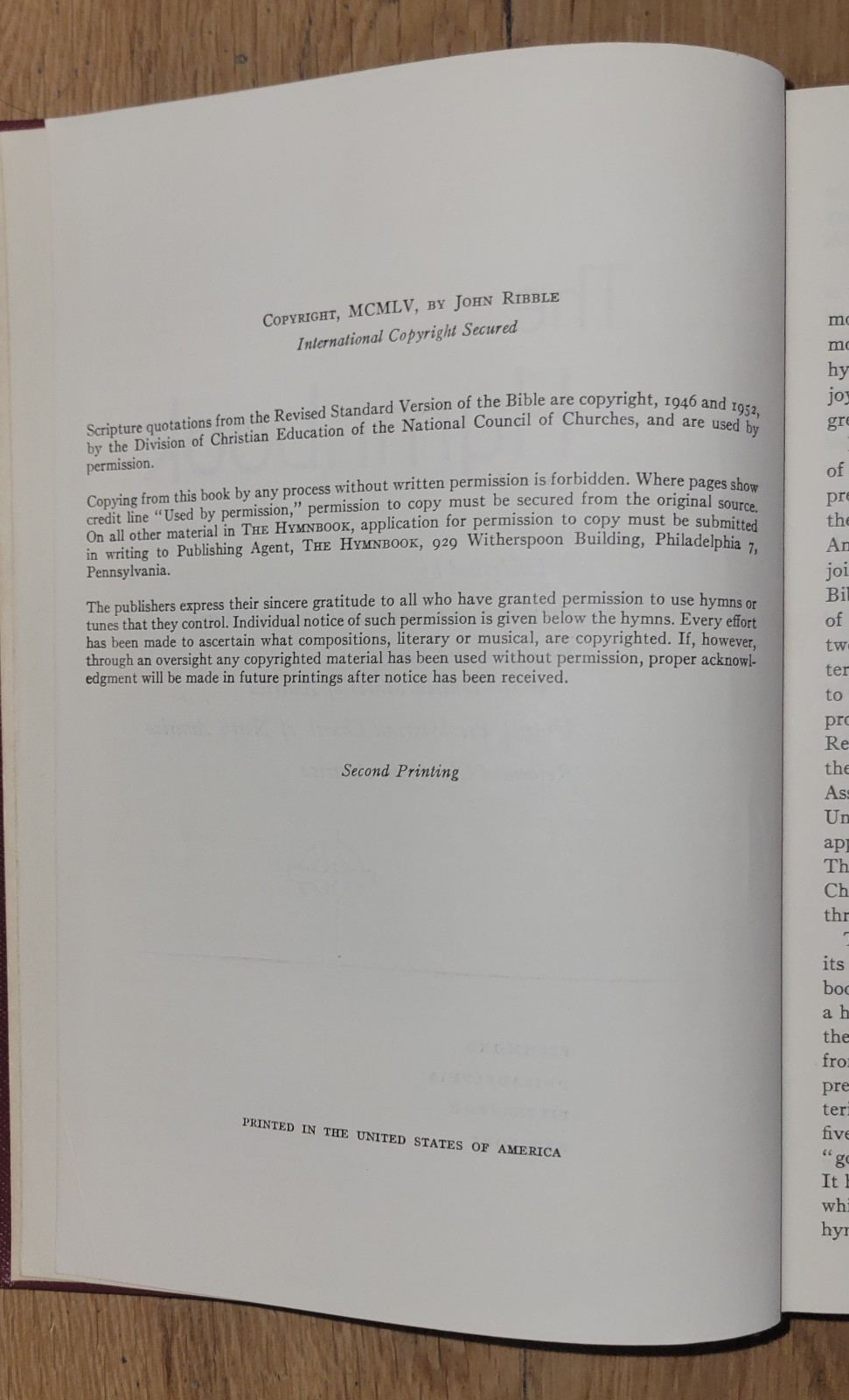 The Hymnbook Published By Presbyterian Church USA