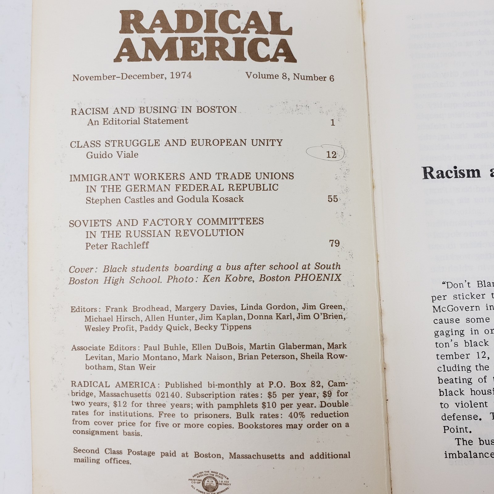 Lot of 22 Vintage RADICAL AMERICA Journals Leftist Labor History Trade Unions