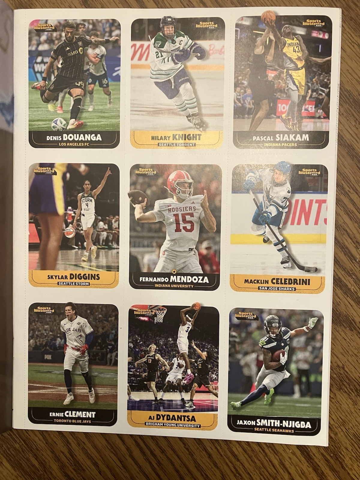 Sports Illustrated For Kids March/April 2026 Fernando Mendoza, AJ Dybantsa Cards