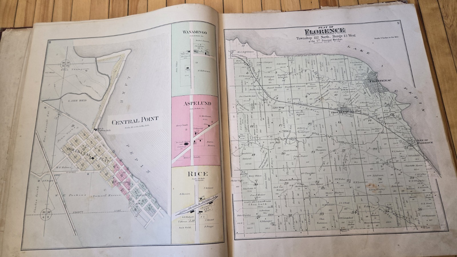1894 Goodhue County Minnesota Plat Book Atlas HUGE Maps Red Wing Cannon Falls MN