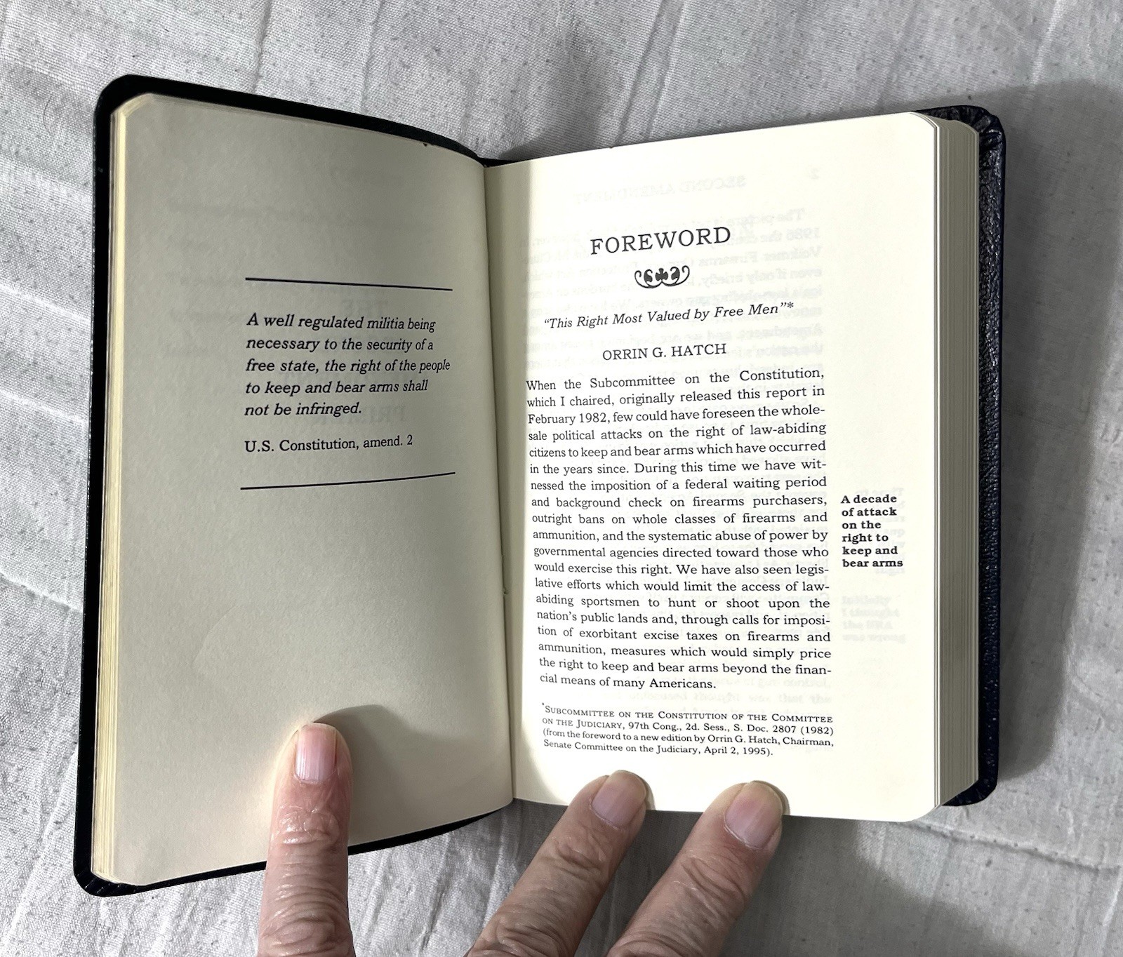 The Second Amendment Primer by Les Adams Leatherette 1996